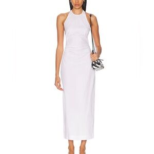 ENZA COSTA Poplin Halter Dress white XS